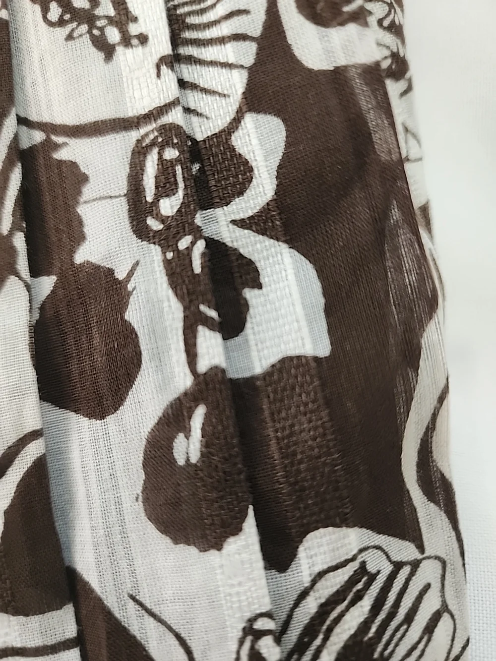 Robbie‎ Bee Dress Womens Size 6 Brown White Floral Sleeveless Pockets Lined